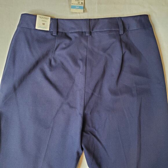 J McLaughlin Womens Size 10 NWT Mame Pant Birdseye Pique Cotton Blue - Picture 4 of 10